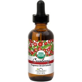US Organic Cranberry Fragrance Oil_Oil Soluble_USDA Certified Organic_for Candle, Soap Making, Shampoo, Conditioner, Body Oil, Body Butter, Craft, DIY Projects, and Small Businesses_2 fl oz