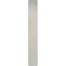 Loops Plain Door Finger Plate - 650 x 75mm - Satin Stainless Steel Push Plate | Protective Door Push Plate - Commercial Door Finger Plate - Plain/Push/Pull Engraved Options