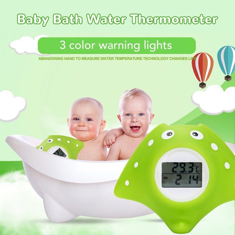 Baby Bath Thermometer Alarm LCD Display Fish Shaped Waterproof 0‑60