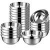 Mimorou 20 Pack 304 Stainless Steel Bowls Set 13oz Metal