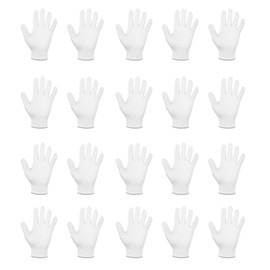 LEMLIN 10 Paar Weiße Handschuhe Baumwolle,Baumwollhandschuhe Weiss, Waschbares und Dehnbares Tuch Für Mehrzweck, Bequem Und Atmungsaktiv, Für Hautpflege, Schmuck Untersuchen, Tägliche Arbeit usw