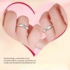 1 Pair Couple Rings Silver Men Women Finger Ring Accessory