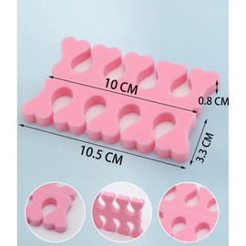 24 Pcs Toe Separators for Soft Foam Sponge Finger Dividers Nail Art Manicure Pedicure Tools Men's and Women's, Toenail Dividers For Nail Varnish (6 Pairs Blue and 6 Pairs Pink)