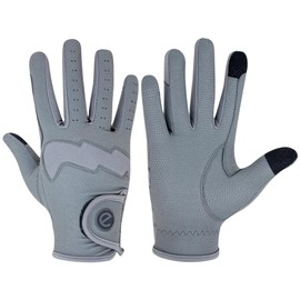 eGlove GripPro LITE 2024 - Lightweight, Breathable, Grippy & Hardwearing Equestrian Riding Gloves - Touchscreen Friendly (Grey/Grey (2024), Medium)