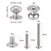 sourcing map 10mm Head Dia. Round Knobs Pull Handle, Zinc