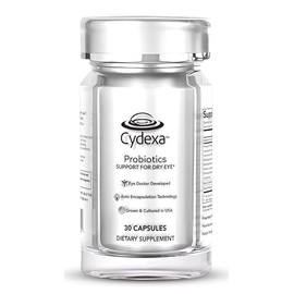 Cydexa™ Dry Eye Probiotic Supplement with Entrocoat - 30 Capsules for Eye Health Gut-Eye Axis Support Relieves Dryness, Redness, and Irritation Ophthalmologist-Formulated Eye Vitamins, Once-Daily Dose