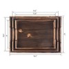 Rustic Wood Serving Trays with Handle - Set of 3