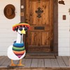 MuMyer Mexican Porch Goose Outfits, 23"/ 17" Lawn Goose Statue