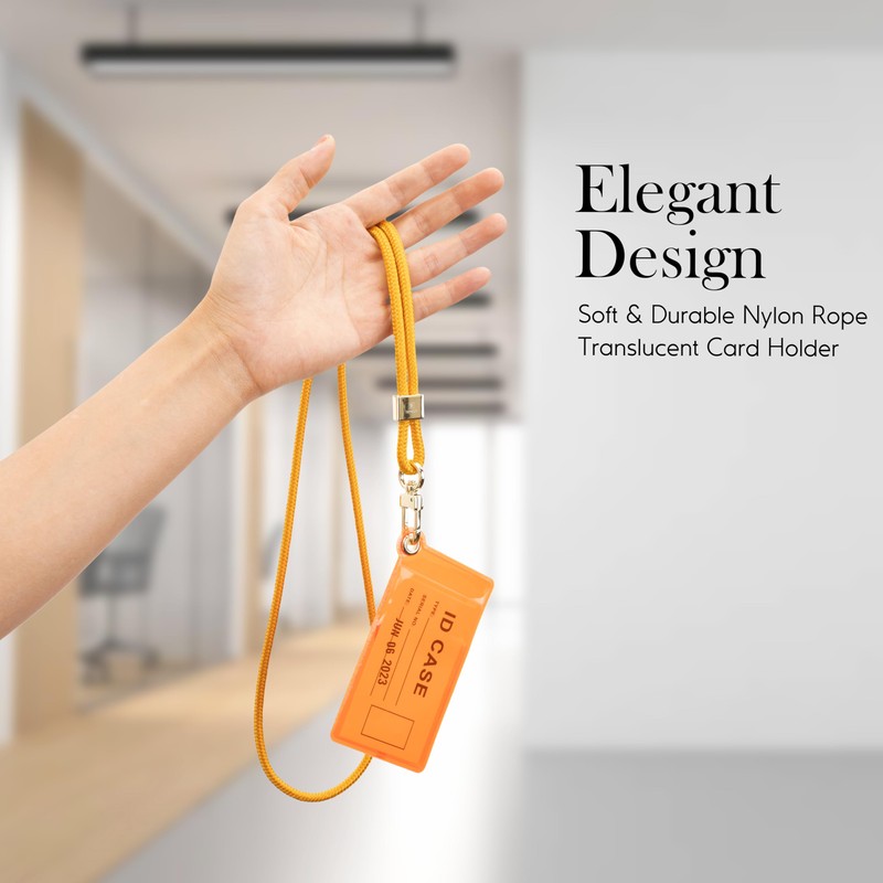 SENLLY Badge Holder with Lanyard, Minimalist Soft Transparent ID Card