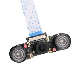 Raspberry Pi 4 Camera Module Night Vision with 3.6mm Adjustable Focal Length 2pcs IR Sensor LED Light Also for Raspberry Pi 3 Model B+ and Model B