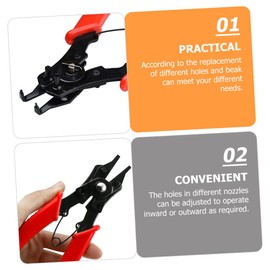 SEWACC 1 Set Circlip Pliers Set Ring Remover Tool for Automotive Mowers Plumbing Strong Spring Handle to Reduce Hand Fatigue for Internal External Fixing Rings