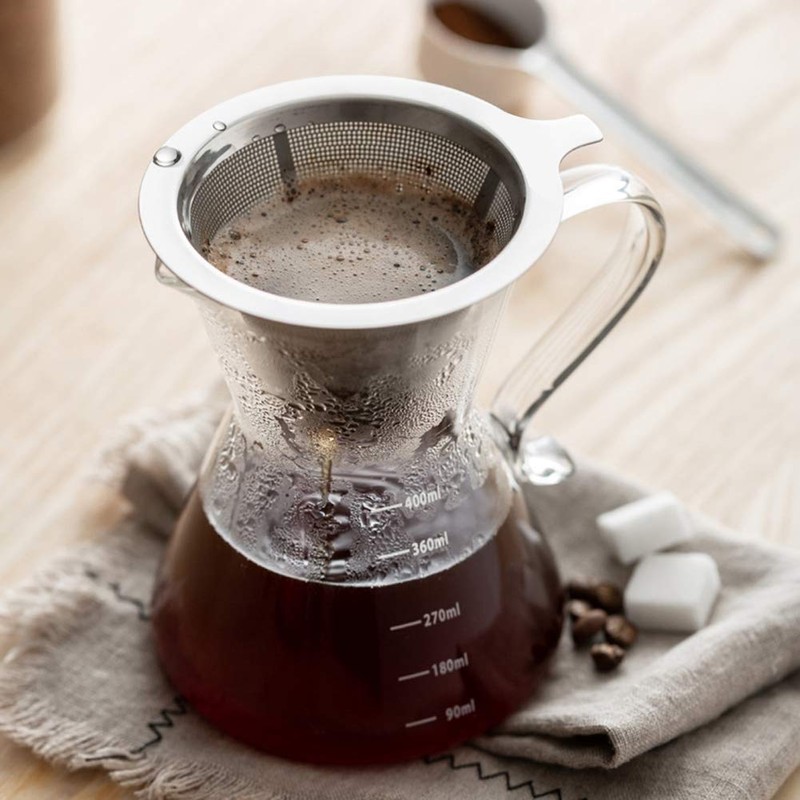 Stainless Steel Coffee Filter Pour Over Coffee Dripper Reusable Coffee
