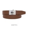 Lacoste 84875 Men's Genuine Leather Belt [01] Black, 01: Black