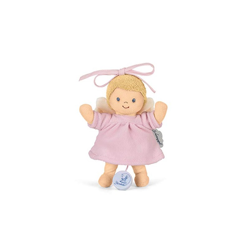 Sterntaler Mini-Spieluhr Schutzengel, Integriertes Spielwerk, Größe: 17 cm, Rosa
