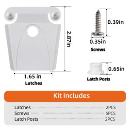 Cooler Latch Posts and Screws for Igloo, Replacement Igloo Cooler High Strength Cooler Latch, Cooler Plastic Latch Kit, Cooler Latch Part Fits Igloo 50-165 Qt Cooler,Part #24013