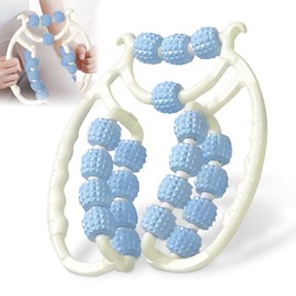 Cellulite Massagegerät, 20 Räder Cellulite Roller, Massageroller Beine Arm, Anti Cellulite Massagegerät Beine, Massage Roller für Dünnes Abnehmen, Fördert die Durchblutung, Beinmassagegerät (Blau)