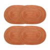 HARFINGTON 4pcs Oval Braided Placemats 20" Non-Slip Oval Table Mats