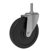 AAGUT 4 Inch Rubber Swivel Stem Caster, 1/2"-13x1.5" Threaded Stem,