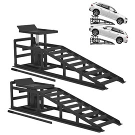 2 Pack Hydraulic Car Ramps 5T 10000lbs Low Profile Car Lift Service Ramps Truck Trailer Garage,Height Hydraulic Vehicle