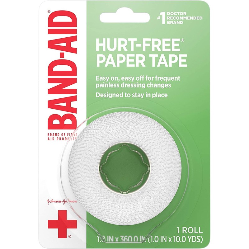 BAND-AID® Brand HURT-FREE® Paper Tape 1INX10YDS, 1 COUNT