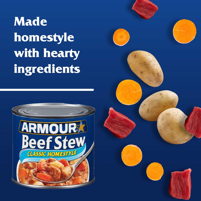 Armour Star Classic Homestyle Beef Stew, Canned Food, 12 -