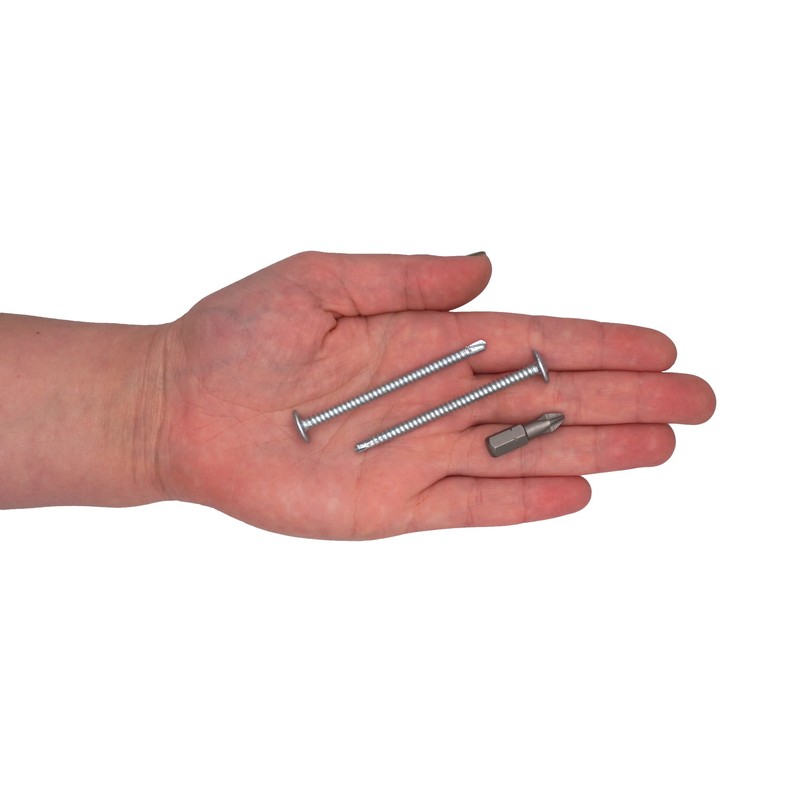 (Pack of 150) Zinc Plated Steel 4.2 x 60mm Screws,