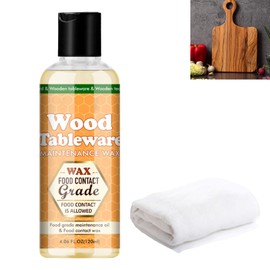 ​Food Grade Mineral Oil for Wooden and Bamboo Cutting Boards & Utensils - Food Safe Butcher Block Oil with Natural Lemon & Orange Extracts to Restore and Protect - 4 Oz