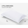 Mirha Extra Large Pillow Case Pair Percale Blended Cotton White