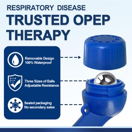 Lung Exerciser, Acapell Flutter Valve Device, Mucus Clearance and Lung Expansion Device, Breathing Trainer for Lung Recovery | Natural Expiratory Exerciser