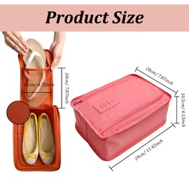 KASESSS 4 Pcs Shoe Bags for Travel, Waterproof Shoe Bag, Foldable Shoe Bags for Storage Portable Travel Shoe Bag for Packing Unisex Shoe Pouch with Handle Travel Accessories Travel and Daily Use