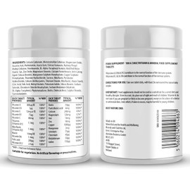 A-Z Multivitamin and Minerals 180 Tablets, Vitamins for Men's and Women's, 23 High Strength Vitamins and Minerals Including Iron, Zinc Vitamin C and More (180)