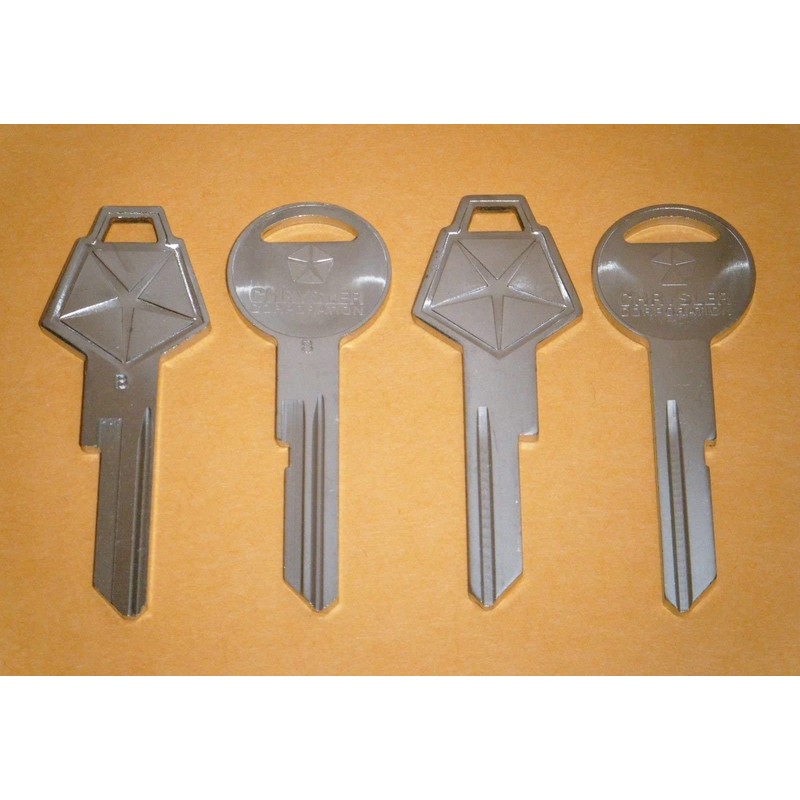 Strattecc 4 Keys Compatible with Dodge Challenger Key Blanks 1970