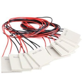 SAPPSEN 10Pcs TEC1-12706 Aluminum Chassis Mount Thermolectric Cooler Heat Sink Peltier Plate Module 12V 5.8A