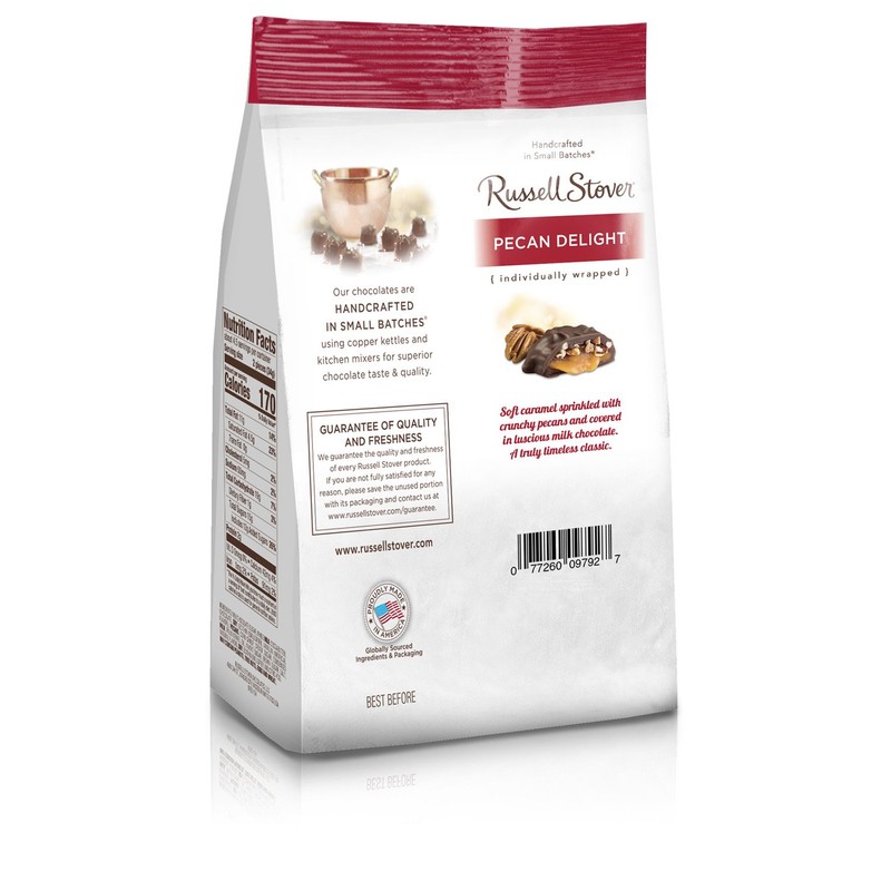 Russell Stover Mini Milk Chocolate Pecan Delight, 5.4 oz. Bag