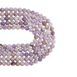 Ornaland 5 Strands Natural Lavender Purple Jade Beads Crystal Energy Healing Power Loose Beads for Jewelry Making