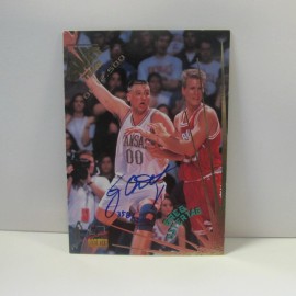 Greg Ostertag Kansas Basketball Autograph Signature Rookies Card Jayhawks Jazz