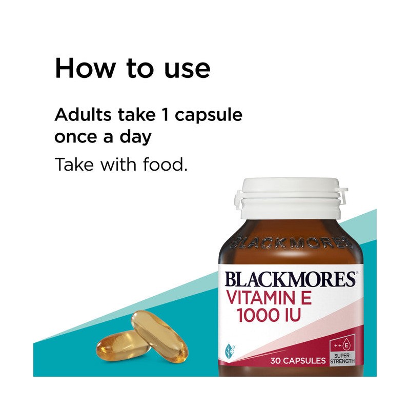 Blackmores Vitamin E 1000IU 30 Capsules