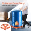 55 Gallon Drum Dolly, 1250LBS Load Capacity Barrel Dolly Cart
