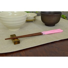 Aoba Chopsticks Natural Wood, Candy Ball Thread, Pink, 9.1 inches (23 cm)