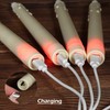 FREEPOWER 6PCS Rechargeable LED Flameless Taper Candles with Remote Timer,Battery