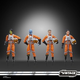 STAR WARS STAR WARS The Vintage Collection X-Wing Pilot 4-Pack, Ahsoka 3.75 Inch Collectible Action Figures