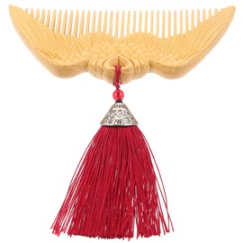 BIUDECO Small Angel Wings Wooden Comb Fine Tooth Portable Hair Detangler for Travel