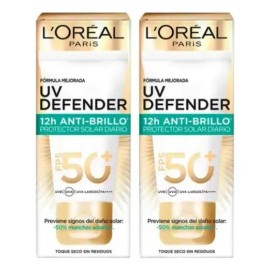 Pack X2 Protector Solar UV Defender Antibrillo Invisible 80mL L'Oréal Paris