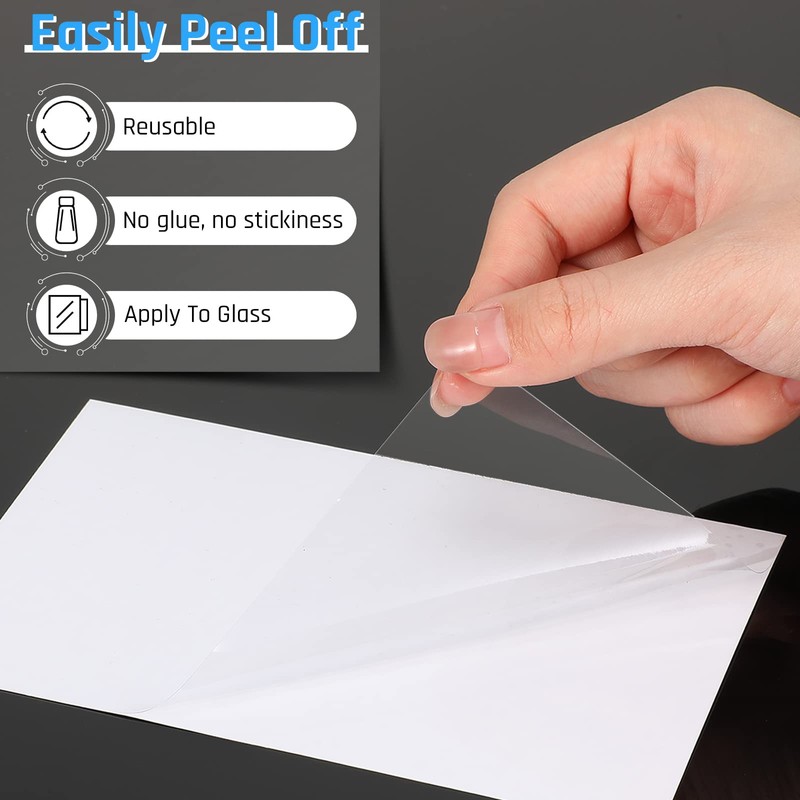 9 Sheets Windshield Sticker Applicator and Blue Plastic Hand Applicator