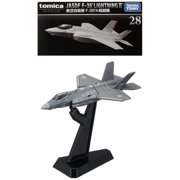 Takara Tomy Tomica No. 28 Air Self-Defense Force F-35A Fighter Plane, Mini Car, Toy, Ages 6 and Up, Boxed, Pass Toy Safety Standards, ST Mark Certified, TOMICA TAKARA TOMY