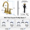 4 inch Brushed Gold Bathroom Sink Faucet with Pop-up Drain