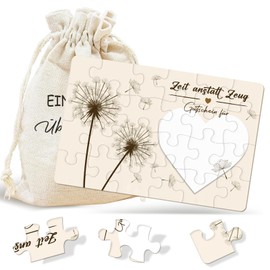 Happirra Voucher Puzzle, Time Instead of Stuff, Vouchers to Fill Yourself, Wish Voucher with Cotton Bag, Voucher Card, Birthday Puzzle, Travel, Wedding Gifts