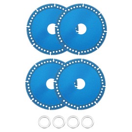 sourcing map 4pcs 4" Diamond Saw Blade, 20mm Arbor Cut Off Wheels, Diamond Cutting Disc Multifunction Tile Concrete Ceramic Marble Blade with 5/8" Washer for Angle Grinder, Blue