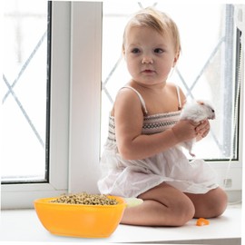 NOLITOY Guinea Pig Bowl Carrot Shape Feeding Dish for Pets Rat Food Dish Easy to Clean and Store for Hamsters and Dwarf