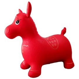 AppleRound Inflatable Ride-on Bouncy Animal Hopper – Horse, Cow or Unicorn – Kids Space Hopper Bouncer with Hand Pump – Jumping Toy for Indoor/Outdoor Play